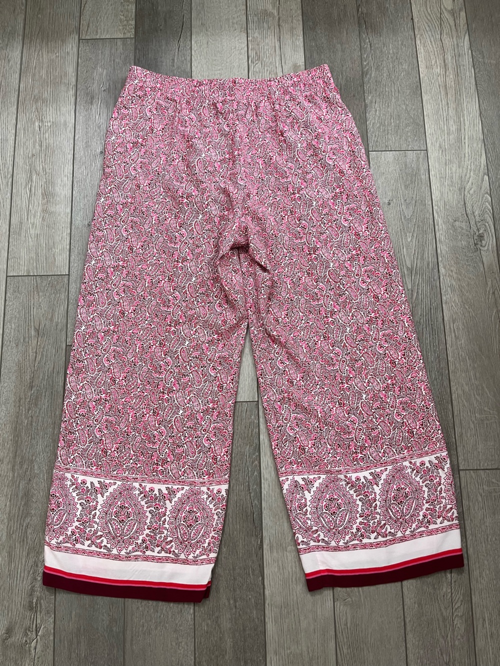 J. Jill Pink Paisley Cropped Pants Size Small - Picture 3 of 8